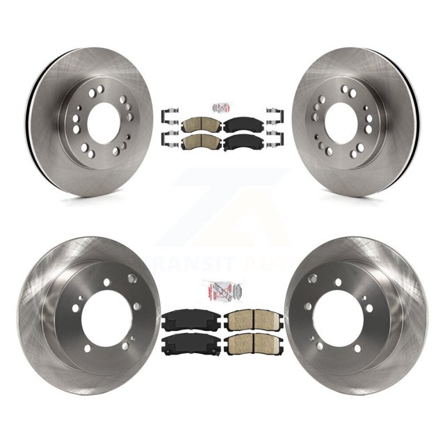 Transit Auto Front Rear Ceramic Pads and Disc Brake Rotors Kit for Car 1998 Eagle Talon AWD K8A-102518