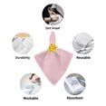thumbnail image 6 of Boanket Pink Christmas Snowflake Cloth Napkins Set of 6, Holiday Napkins for Baby Shower, Winter Snowflake Xmas Washable Reusable Dinner Napkins for Cocktail Wedding Party, 20 x 20 Inch, 6 of 7