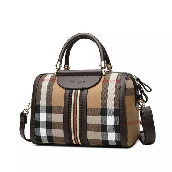 Designer Women's Shoulder Chain Bag Crossbody Purse - women's Handbag Vintage Leather satchel Bag real Leather Canvas Construction women's top-handle bag. Canvas and Genuine leather