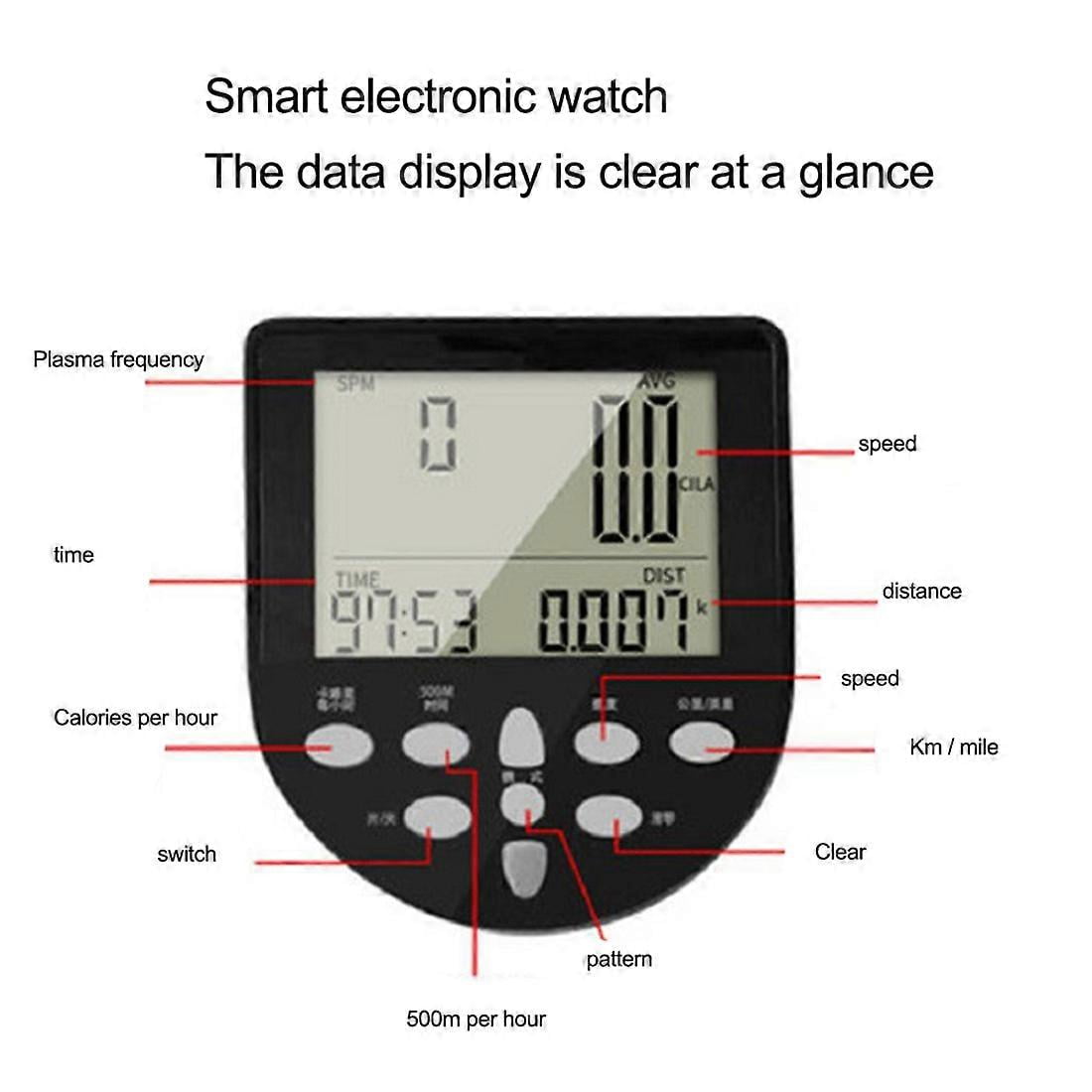 Rowing Machine Counter Bluetooth APP Electronic Watch Compatible Magnetic Resistance Rowing Machine Fitness Equipment