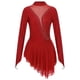 thumbnail image 3 of Traje de baile de patinaje artístico para mujer, vestido de baile con tutú de bailarina con cuello simulado, vestido de baile lírico de manga larga con diamantes de imitación brillantes, 3 of 5