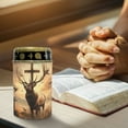 thumbnail image 5 of COEQINE Solar Lights Cemetery Solar Lights for Grave Solar Candle Solar Lantern Light Walkway Lights Waterproof Landscape Lighting for Loss of Loved One, Deer Cross Dove of Peace Brown, 5 of 7