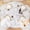 White Marble, variant on Round Fitted Vinyl Tablecloth with Elastic Edged & Flannel Backing, Waterproof Wipeable Round Table Cover for Indoor Outdoor Patio Use - Fits Tables up to 36" - 44" Diameter(WhiteMarble)