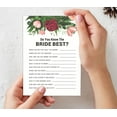 thumbnail image 7 of Inkdotpot 50-PackFloral GreeneryHow Well Do You Know The Bride Bridal Shower Bachelorette PartyGameWho Know The Bride Best ActivityCards, 7 of 7