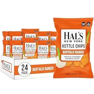 HAL’S NEW YORK KETTLE CHIPS – BUFFALO RANCH – 24CT × 2OZ BAGS BULK MULTIPACK