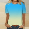 thumbnail image 4 of cocolona Womens Basic Cotton T-shirts Summer Crew Neck Short Sleeve Tops Fashion Casual Gradient Color Tees Blouses, 4 of 5