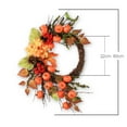 thumbnail image 2 of 24" Fall Wreath Decorations for Front Door with Pumpkin Pinecone Berry Artificial Maple Leaves Wreath Autumn Thanksgiving Harvest Fall Decor Indoor Outdoor, 2 of 8