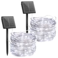 thumbnail image 1 of Cadena de luces solares Brightown para exteriores, 2 x 10 m, 100 LED, color blanco, 1 of 8