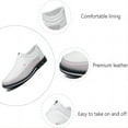 thumbnail image 3 of Men's Leather Casual Loafers Business Adjustable Breathable Comfortable Working Hand-Sewed Shoes White 14 US, 3 of 7