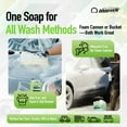 thumbnail image 5 of Nanoskin BUBBLE BATH Foaming Car Wash Shampoo 30 Gallons - Works with Foam Cannon, Foam Gun, Bucket Washes, Car Soap for Pressure Washer | For Car, Truck, Motorcycle, RV & More | Green Apple Scented, 5 of 7