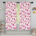 thumbnail image 5 of Blackout Kids Curtains,Pink Football and Flowers Pattern Childrens Insulated Curtains Set Of 2,Bedroom Essentials,Toddler Room Decor 42"x63", 5 of 5