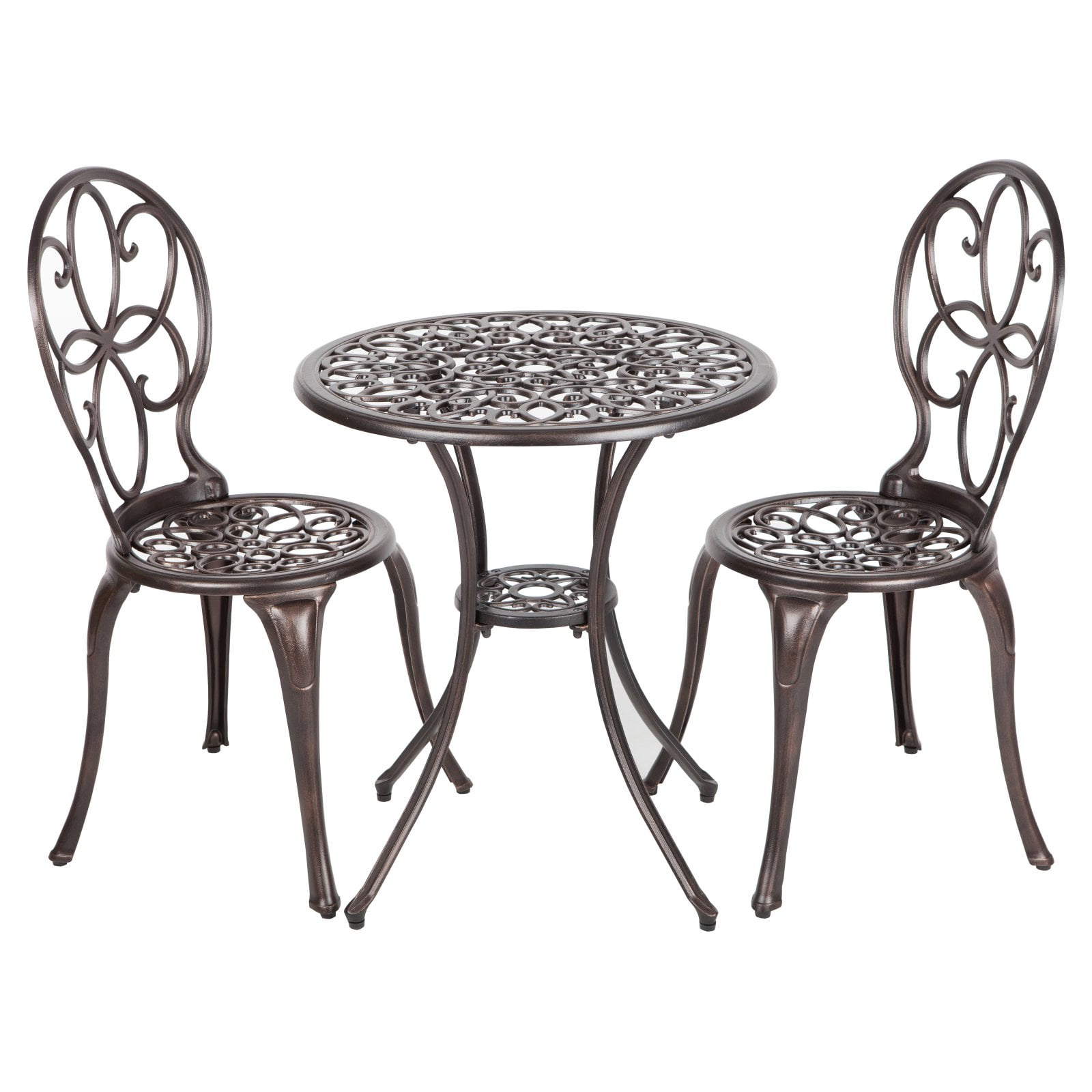 Patio Sense Antique Bronze Cast Aluminum 3 Piece Outdoor Bistro Set Patio Sense Antique Bronze Cast Aluminum 3 Piece Outdoor Bistro Set