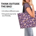 thumbnail image 2 of Balery Butterflies And Floral Bolsa Tote Estilo Estético con Cremalleras, Bolsa de Hombro, Bolsa de Compras Grande y Plegable, 2 of 8
