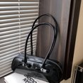 thumbnail image 2 of Bolsos de hombro de PU de alta calidad con lazo y remaches de hilo sólido, bolsos de mano versátiles con cremallera, gran oferta 2024, bolsos para mujer, bolsas femeninas, 2 of 5
