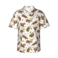 thumbnail image 2 of Yiaed Cute Sloth Print Hawaiian Shirt for Men Short Sleeve Button Down Shirts Beach Shirts for Men-X-Large, 2 of 5