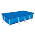 thumbnail image 1 of Cubierta para piscina, cubierta para piscina con marco y cuerdas - Cubierta rectangular impermeable de polietileno resistente a los rayos UV (119'', 79'')..., 1 of 5