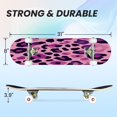 thumbnail image 2 of 31"x8" Abstract Pink Purple Complete Skateboards for Beginners, Double Kick 7 Ply Maple Deck Skateboard with Wheels, Gifts for Kids Teens, 2 of 8