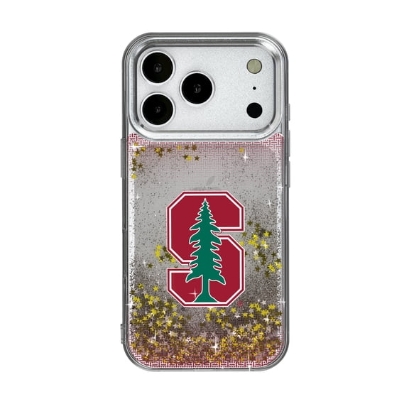 Stanford Cardinal Linen Logo iPhone Glitter Case