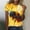 Yellow, variant on Royisotas Summer Womens Plus Tops Yellow Short Sleeve Casual Shirts for Women Plus Size Print Crew Neck Women's T-Shirts