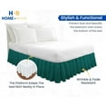 thumbnail image 2 of HNB Store Ruffled Bed Skirt Easy Fit 10" inch Drop | Microfiber Made | Olympic Queen | Teal, 2 of 7