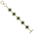 thumbnail image 3 of Enjoli Emerald Jewel Starburst Toggle Bracelet NEW, 3 of 3