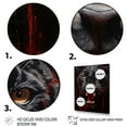 thumbnail image 3 of Designart "Black Red Panther SBlueth And Strength" Animals Floater Framed Wall Decor, 3 of 7