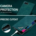 thumbnail image 3 of Flip Cell Phone Case for iPhone SE(5G) 2022 iPhone 7 iPhone 8 iPhone SE 2020, Magnetic Closure Premium Shockproof PU Leather Protective Phone Case Kickstand Card Slot Wallet Cover - Green, 3 of 18