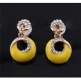 thumbnail image 3 of Clip on 1 1/4" small gold, red, yellow or white twisted hoop earrings, 3 of 4