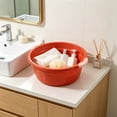 thumbnail image 5 of Laundry Basin,Thickened Large Capacity Deep Basin with Dual Comfort Grip Handles for Kitchen Sink Laundry 5.51x14.17 Inch,Red, 5 of 6