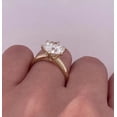 thumbnail image 4 of 2Ct Lab Created Diamond Round Cut Solitaire Beauty Engagement Ring 14K Yellow Gold Plated, 4 of 5