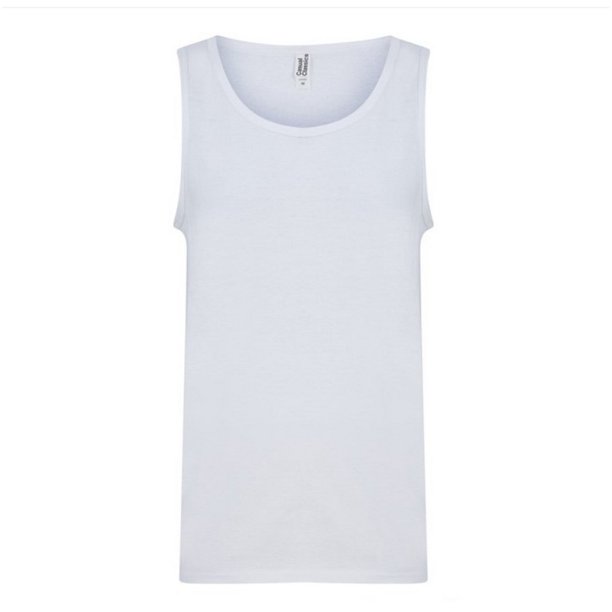 Casual Classics - Camiseta Sin Mangas Ringspun Hombres (Blanco)