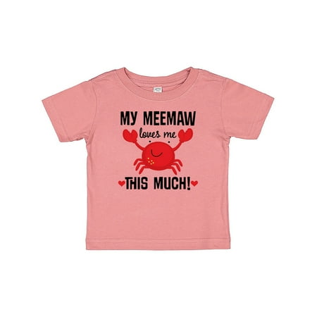 

Inktastic Meemaw Loves Me Grandson Gift Gift Baby Boy or Baby Girl T-Shirt