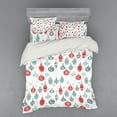 thumbnail image 2 of Ambesonne Vintage Bedding Set 3 Pcs, Joyful Xmas Pattern, Twin XL, Blue Red, 2 of 3