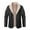 Black, variant on CHEEREAM Mens Leather Jacket 3/4 Length Faux Leather Fur Coat Warm Winter Long PU Leather Jacket Lined Duster Trench Coat Black L