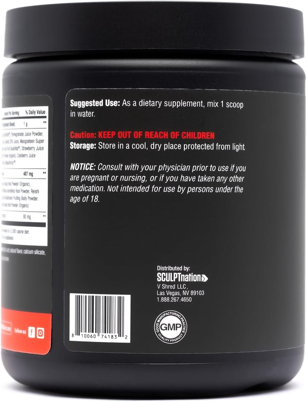 Sculpt Nation Greens Powder Superfood Blend Strawberry Flavor with Collagen 30 Servings 8.4305 Ounce