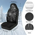 thumbnail image 7 of Uorisanigo Car Seat Covers 2pc Set High Back Vehicle Front Seat Cover Soft Fluffy Furry Smokey Skulls Saddle Blanket Elastic Back, fit Most Vehicles, Automotive Interior Accessories, 7 of 7