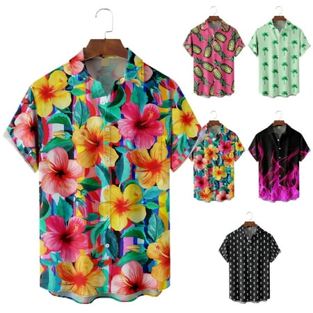

Men s and Big Men s Aloha Button Down Shirts Funny Holiday Clothing Apparel for Men Women
