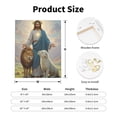 thumbnail image 2 of Cathedral Wall Decor Jesus Lion Lamb Variation Religious Wall Decor Canvas Wall Art For Bedroom Decor 16Wx20H, 2 of 5