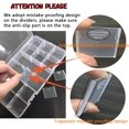 thumbnail image 4 of DARUITE Plastic Organizer Box Small Clear Storage Containers with Lid Adjustable Compartments Organizers for Tool, Jewelry, Tackle, Earring, Craft, Beads - 2PCS, 18 Grids, 4 of 6