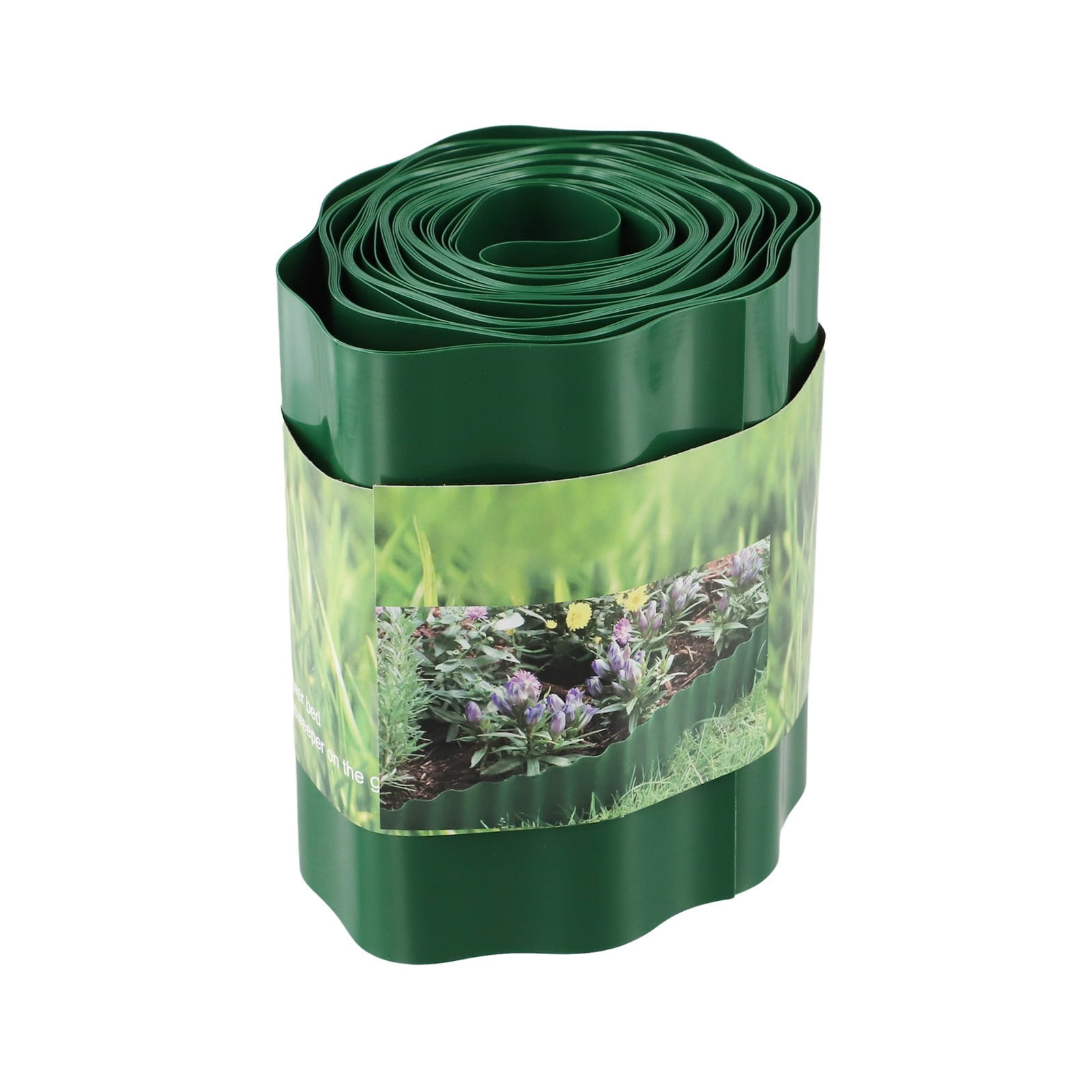 CHENGSI for Flexible Lawn Edging Border Fence 9M Roll Garden Grass Edge Path Divider Waterproof Plastic Barrier for Flower Beds Landscaping Green 15cm Height