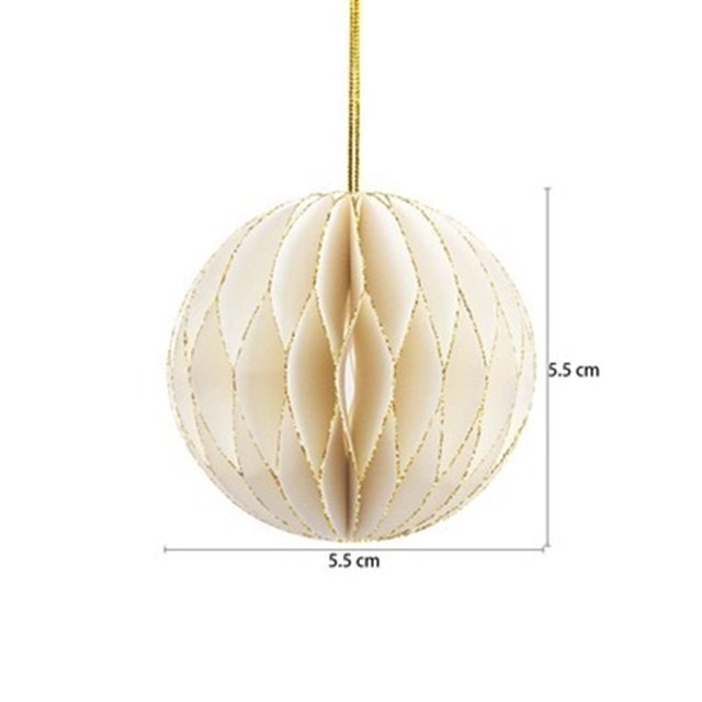 Árbol de Navidad de papel brillante, Bola de panal, flor, linterna, colgante, adorno, suministros de decoraciones para fiestas, decoración navideña