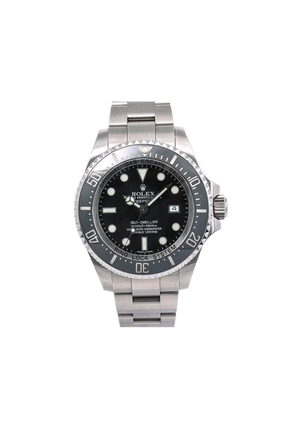 Pre-Owned Rolex Sea-Dweller Deepsea 44MM 116660 Black Dial Black Ceramic Bezel Stainless Steel Oyster Bracelet