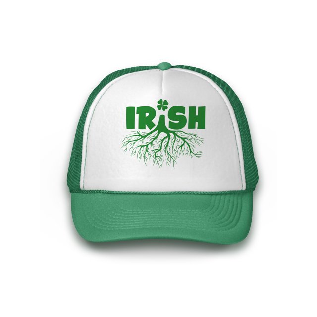 Awkward Styles Irish Roots St.Patrick's Gift for Him for Her Irish Clover St Patty's Party Trucker Hat Irish Dad Hat Irish Grandpa Gift Irish Family Gifts Ireland Heritage