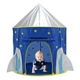 thumbnail image 3 of Pop Up Kids Tent - Spaceship Rocket Indoor Playhouse Tent for Boys and Girls, 3 of 9