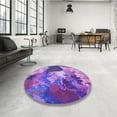 thumbnail image 4 of Ahgly Company Machine Washable Indoor Rectangle Transitional Heliotrope Purple Area Rugs, 4' x 6', 4 of 7