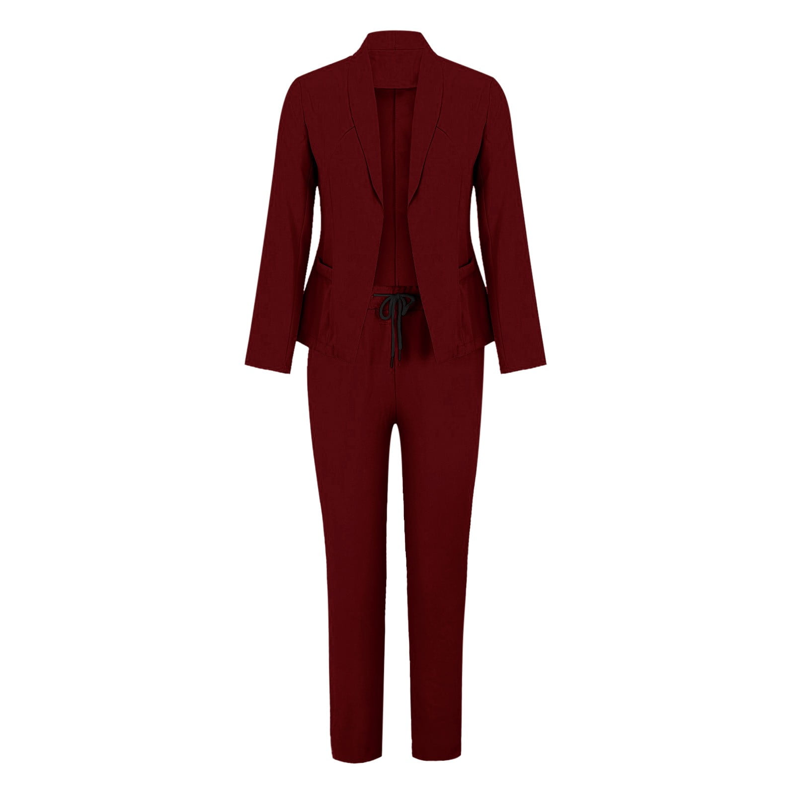 PMUYBHF Outfit Women Clubwear Women Fashion Casual Clothes Long Sleeve  Assorted Colors Blazer high Waist Suit Pencil Pants Women Casual Two Piece  Suit 90S Outfit for Women Plus Size 3Xl 