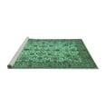 thumbnail image 2 of Ahgly Company Machine Washable Indoor Rectangle Persian Turquoise Blue Traditional Area Rugs, 4' x 6', 2 of 4