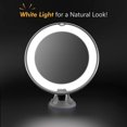 thumbnail image 3 of 10x Magnifying Mirror with LED Lights, 360° Adjustable, Portable Cosmetic Mirror for Bathroom Travel, 3 of 5