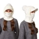 thumbnail image 1 of Pasamontañas de invierno 3 en 1 con forro polar, bufanda y mascarilla | Gorro de punto resistente al viento para mujer | Cubrebocas y polaina para el cuello, 1 of 6