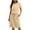 Khaki-06, variant on STETMN Short Sleeve Midi Dress for Women Waist Drawstring Office Dresses Solid Summer Casual Dress